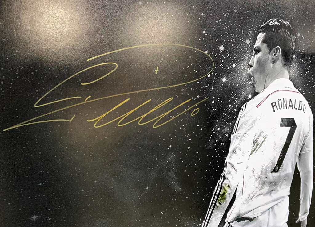 Real Madrid CF Cristiano Ronaldo Poster with Personalized Custom Design Framed 00002