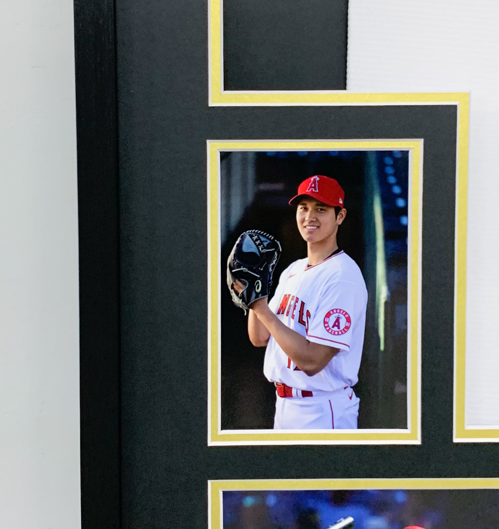 Los Angeles Angels Shohei Ohtani Autographed Jersey with Personalized Custom Design Framed 000002