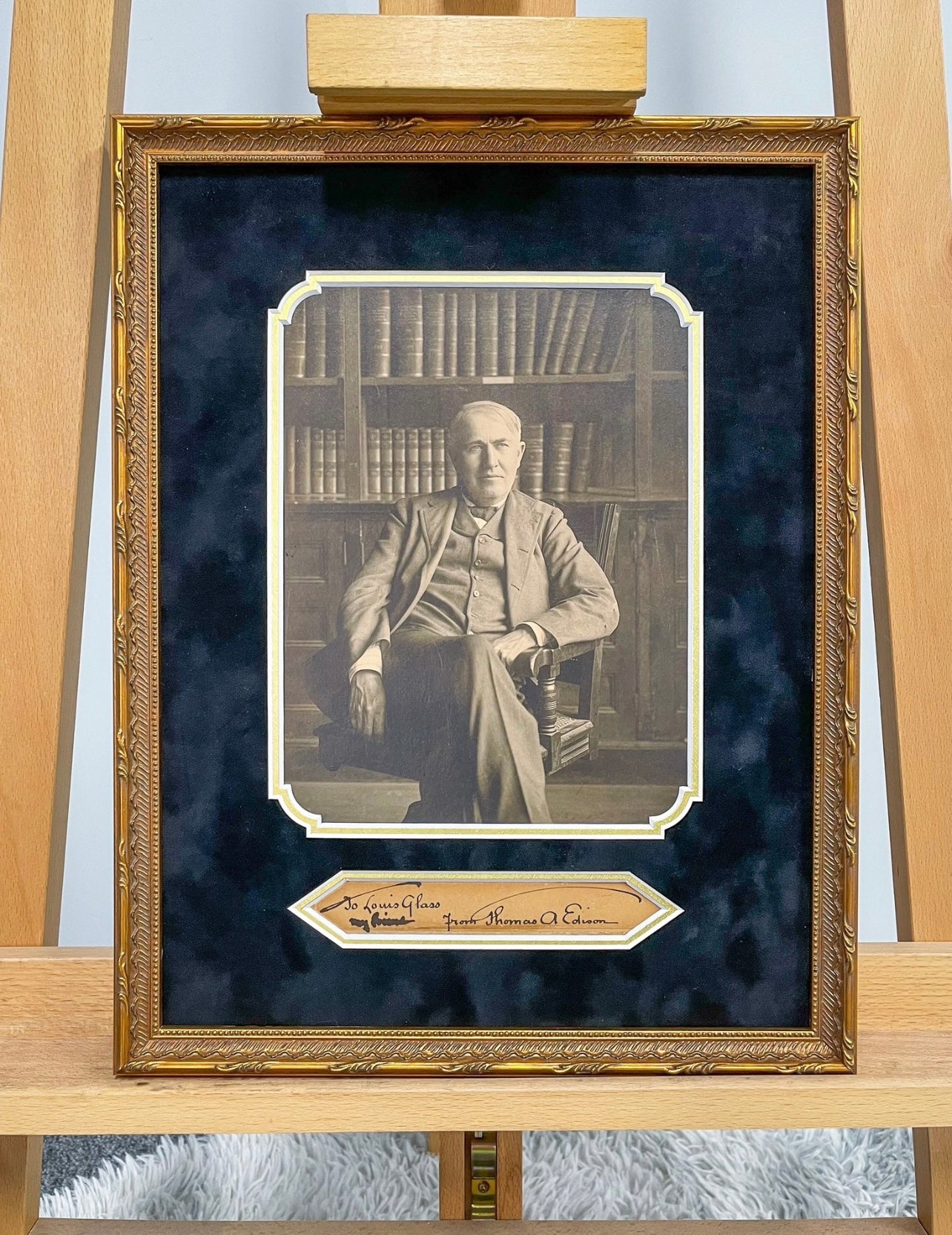 Edison Sentimental Item with Personalized Custom Design Framed 00086