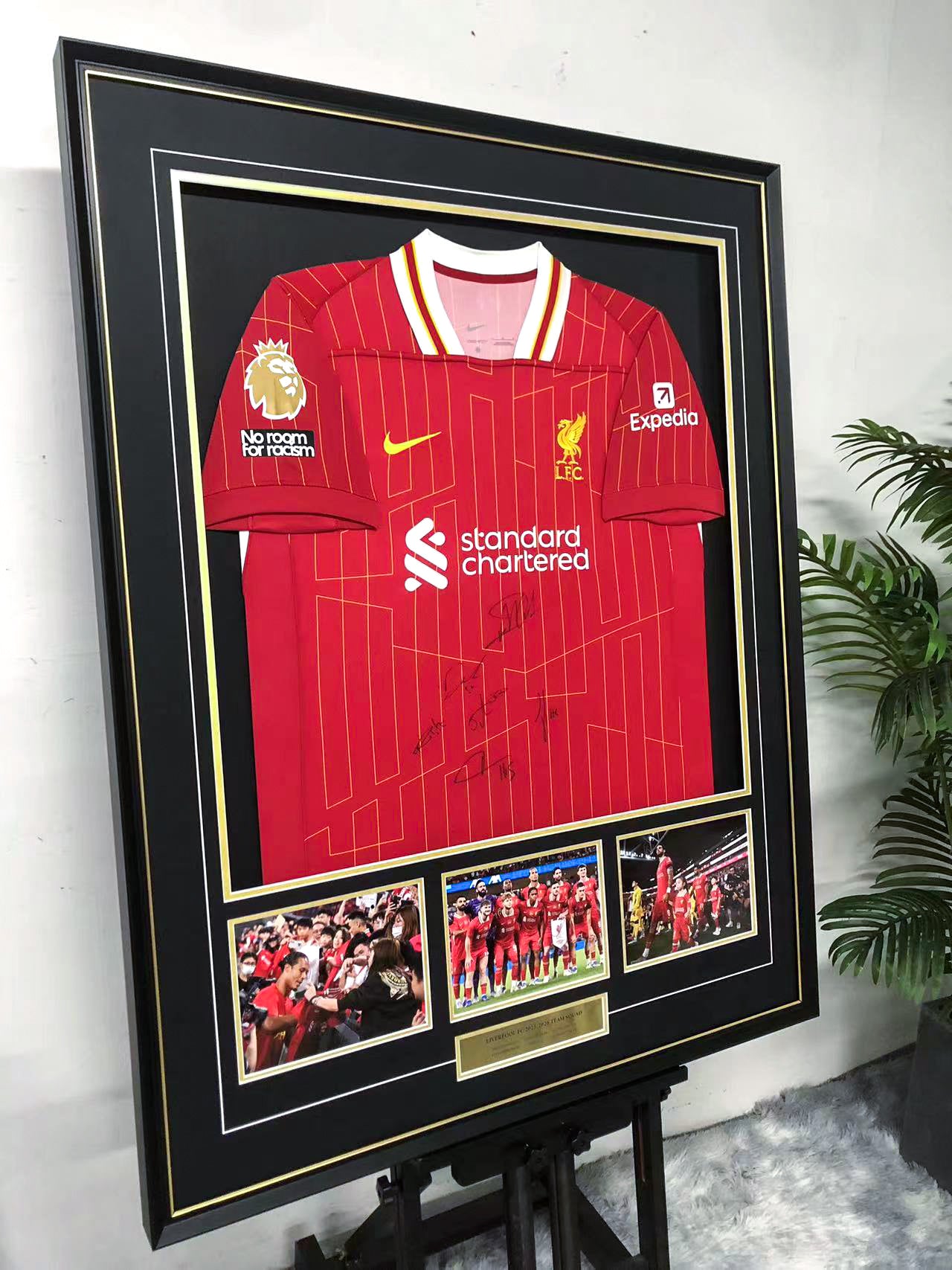 Liverpool FC Football Club Autographed Jersey with Standard Design Framed 000049