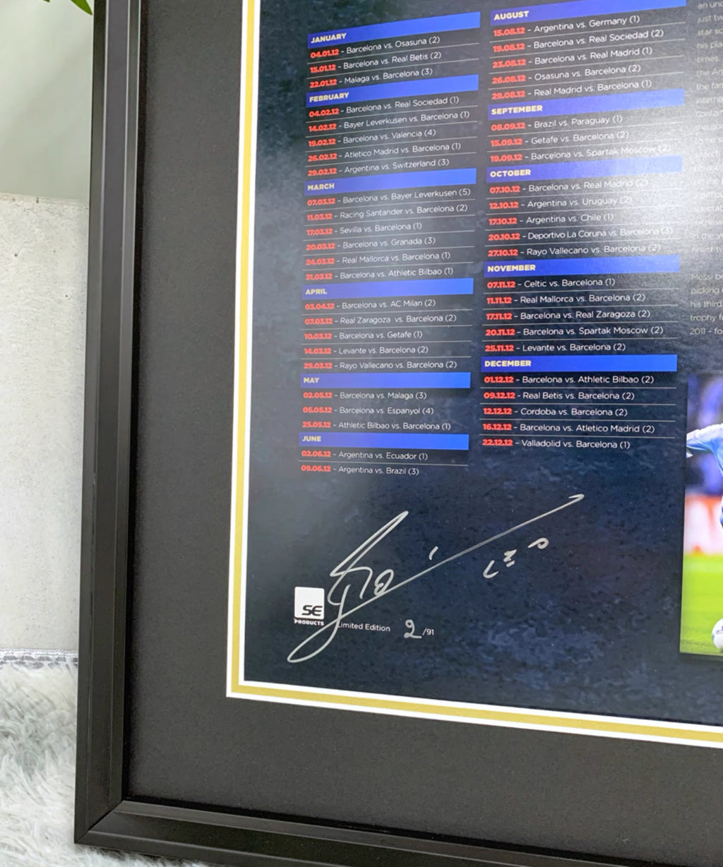 FC Barcelona Lionel Messi Poster with Personalized Custom Design Framed 000021