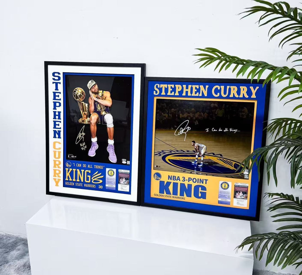 Stephen Curry Poster with Personalized Custom Design Framed 000046