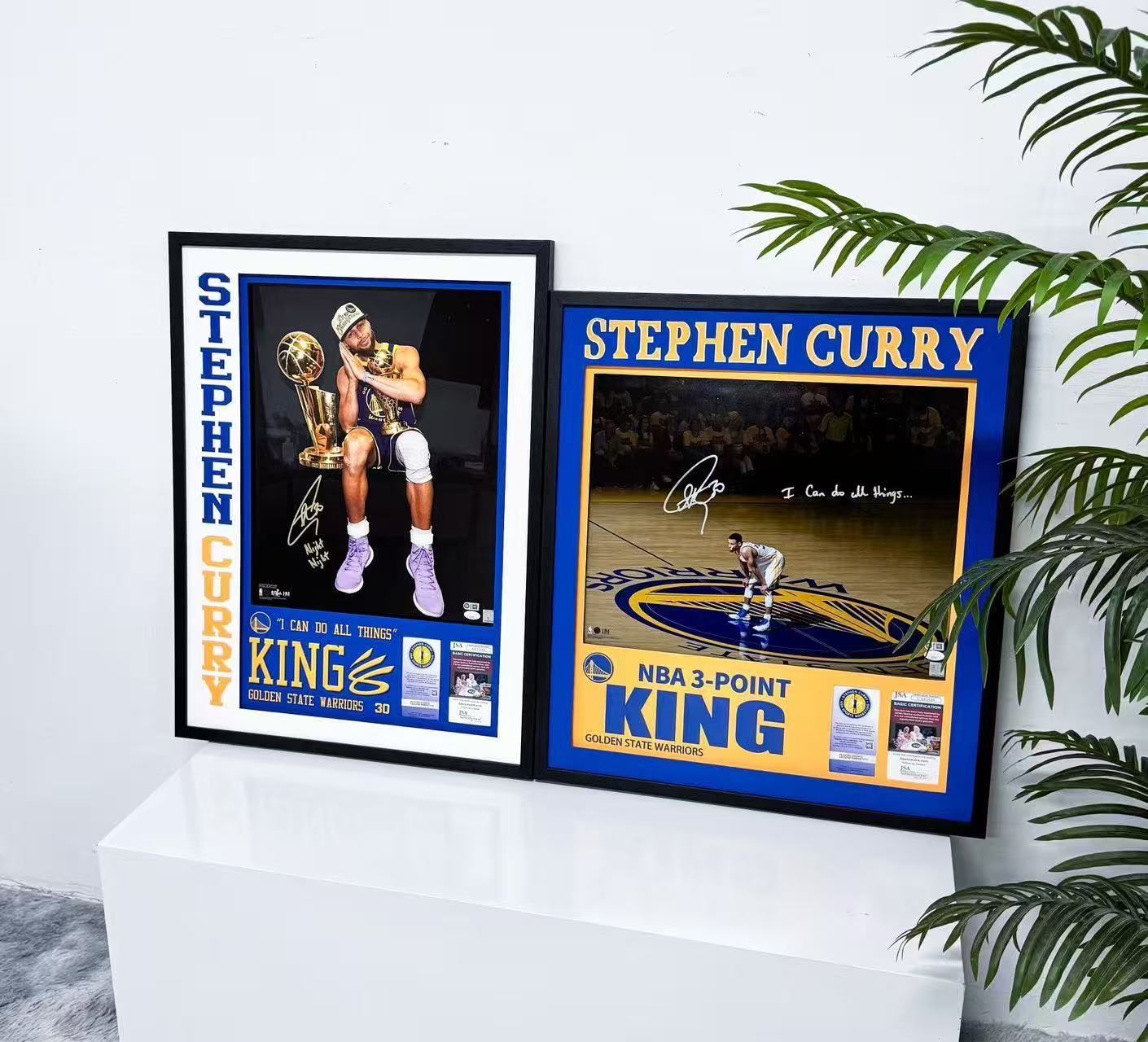 Stephen Curry Poster with Personalized Custom Design Framed 000046
