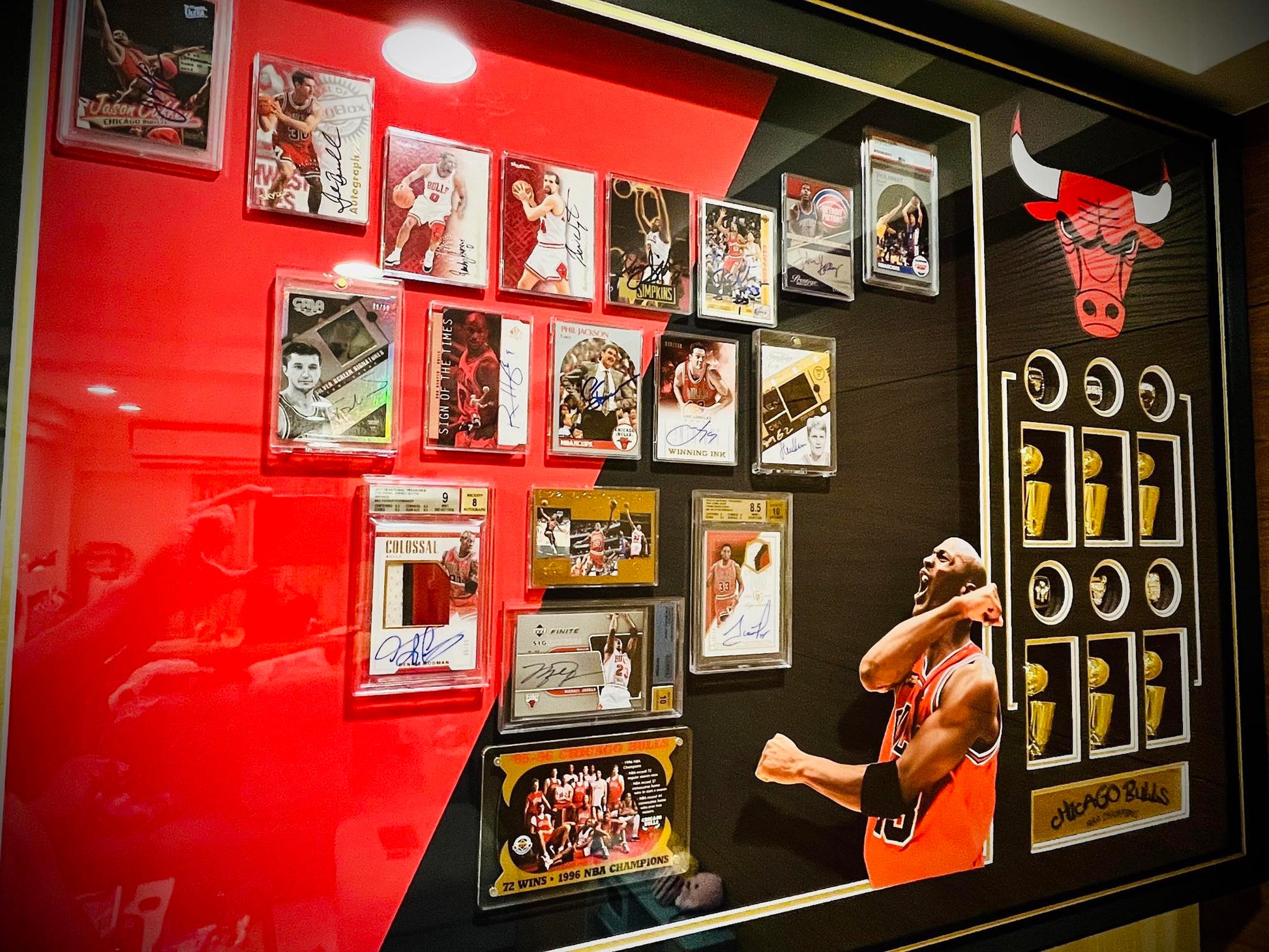 Michael Jordan Trading Card with Personalized Custom Design Framed 00010
