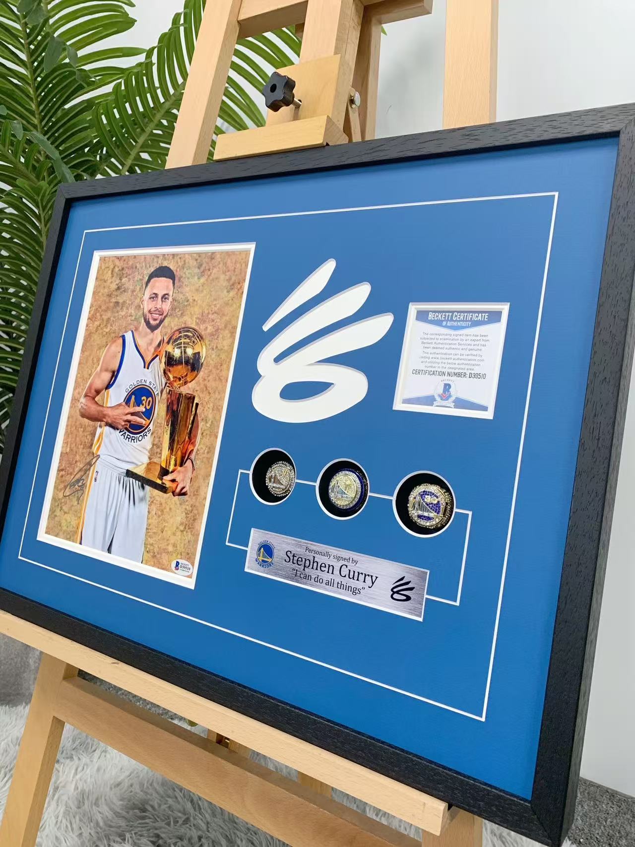 Stephen Curry Poster with Personalized Custom Design Framed 000045