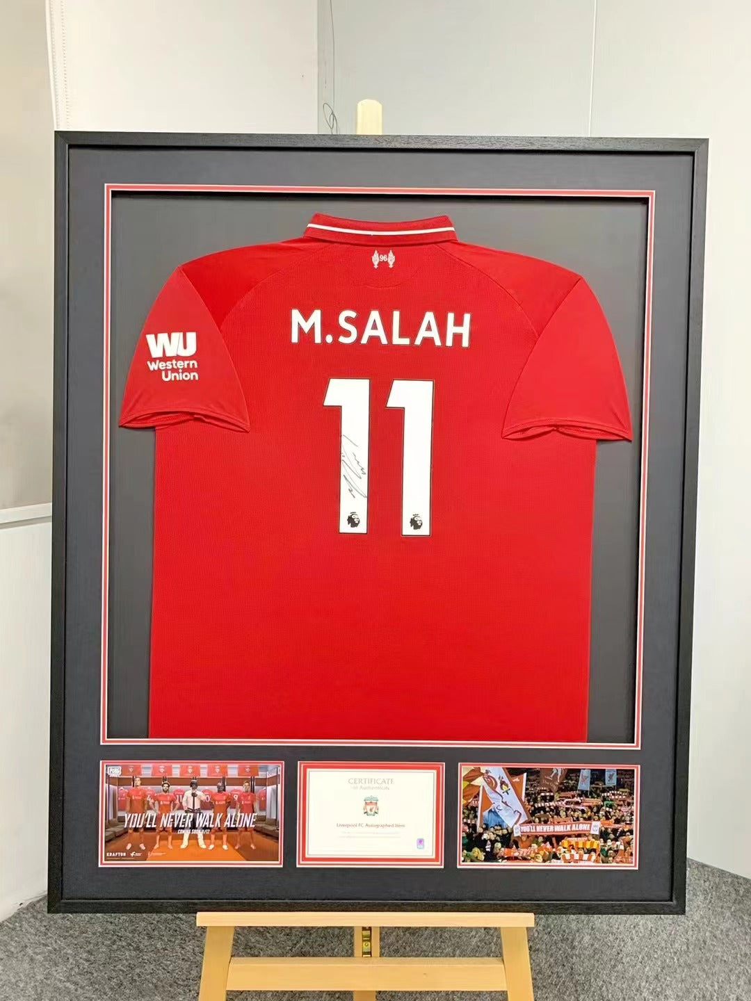 Mohamed Salah Liverpool FC Jersey Framing  000051