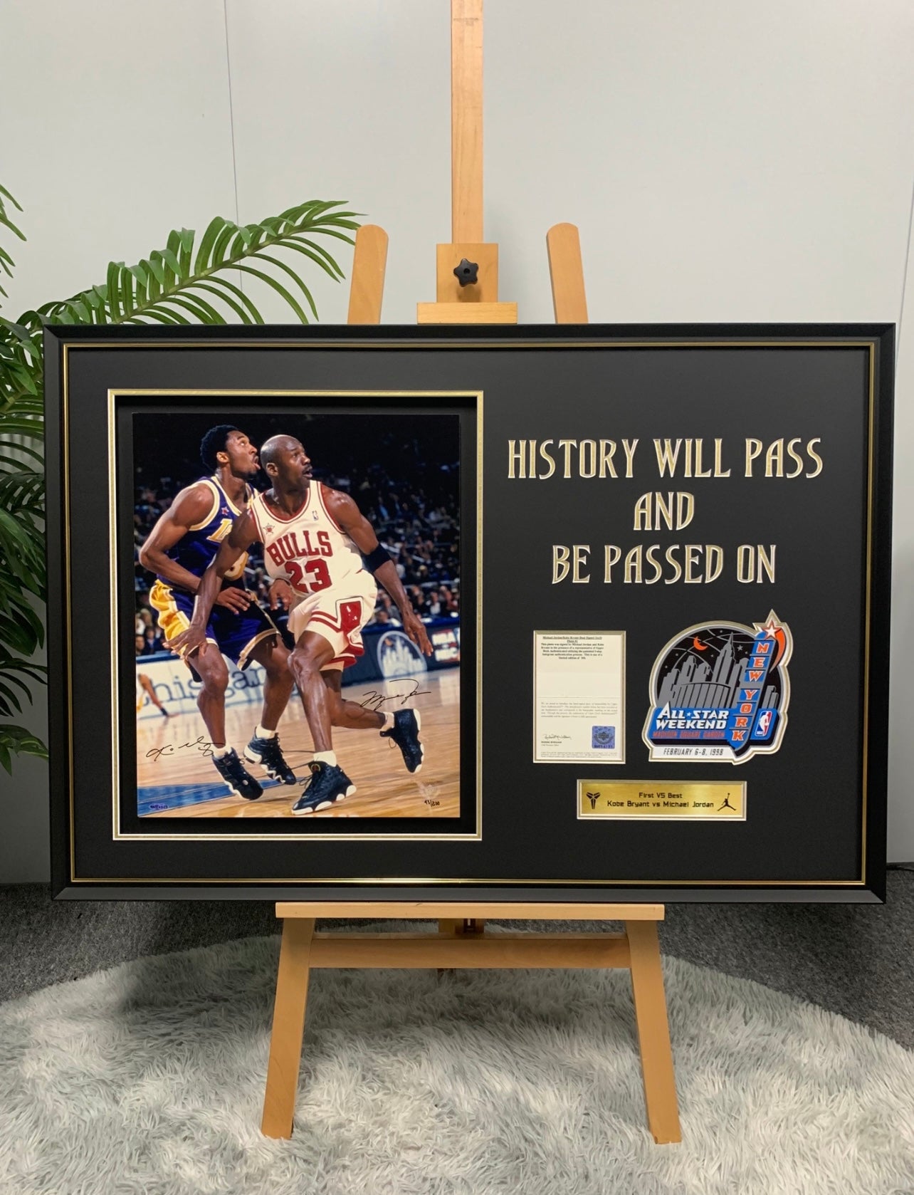 Michael Jordan Kobe Bryant  Poster with Personalized Custom Design Framed 000065