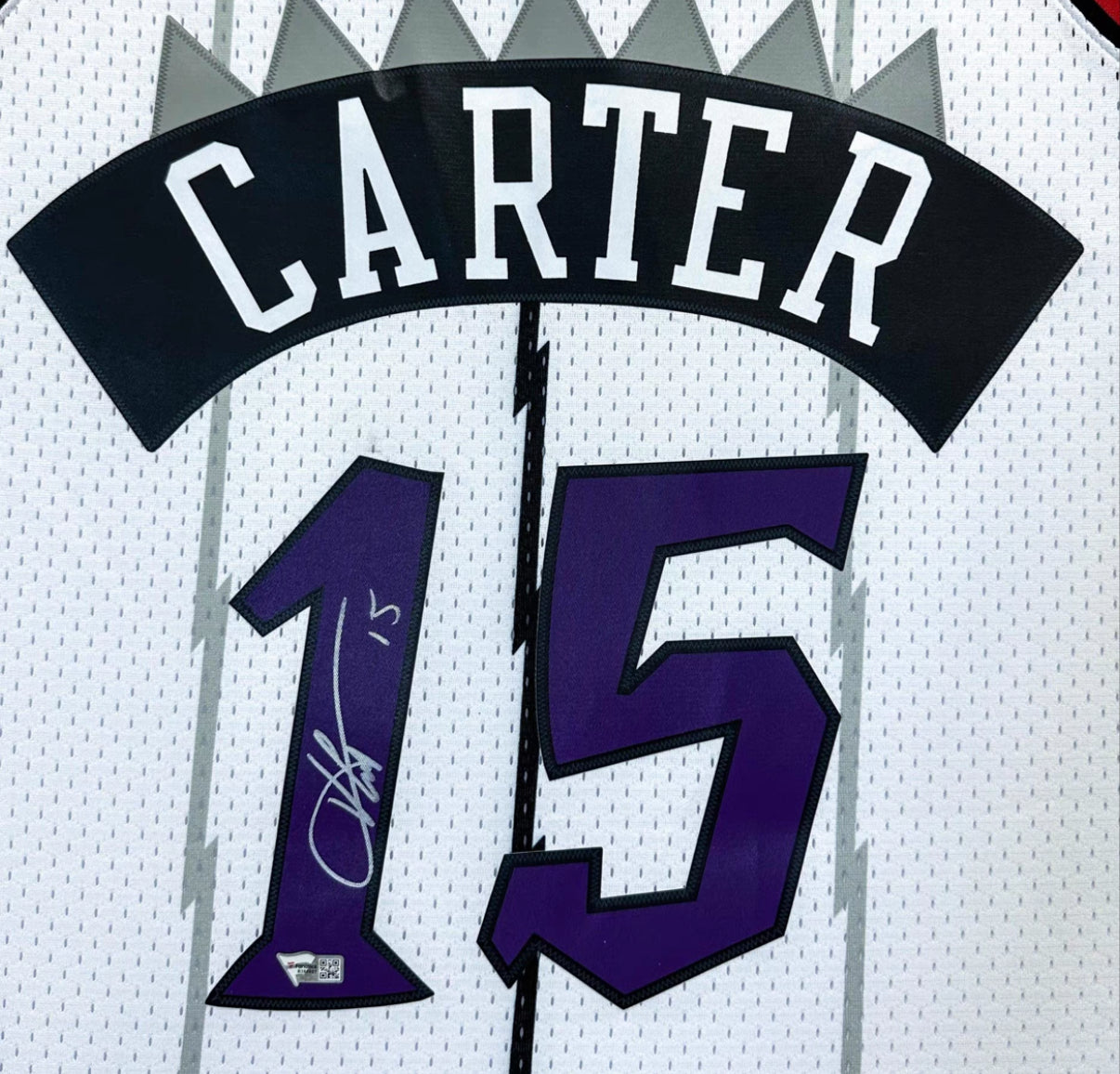 Toronto Raptors Vince Carter Autographed Jersey with Personalized Custom Design Framed 00005