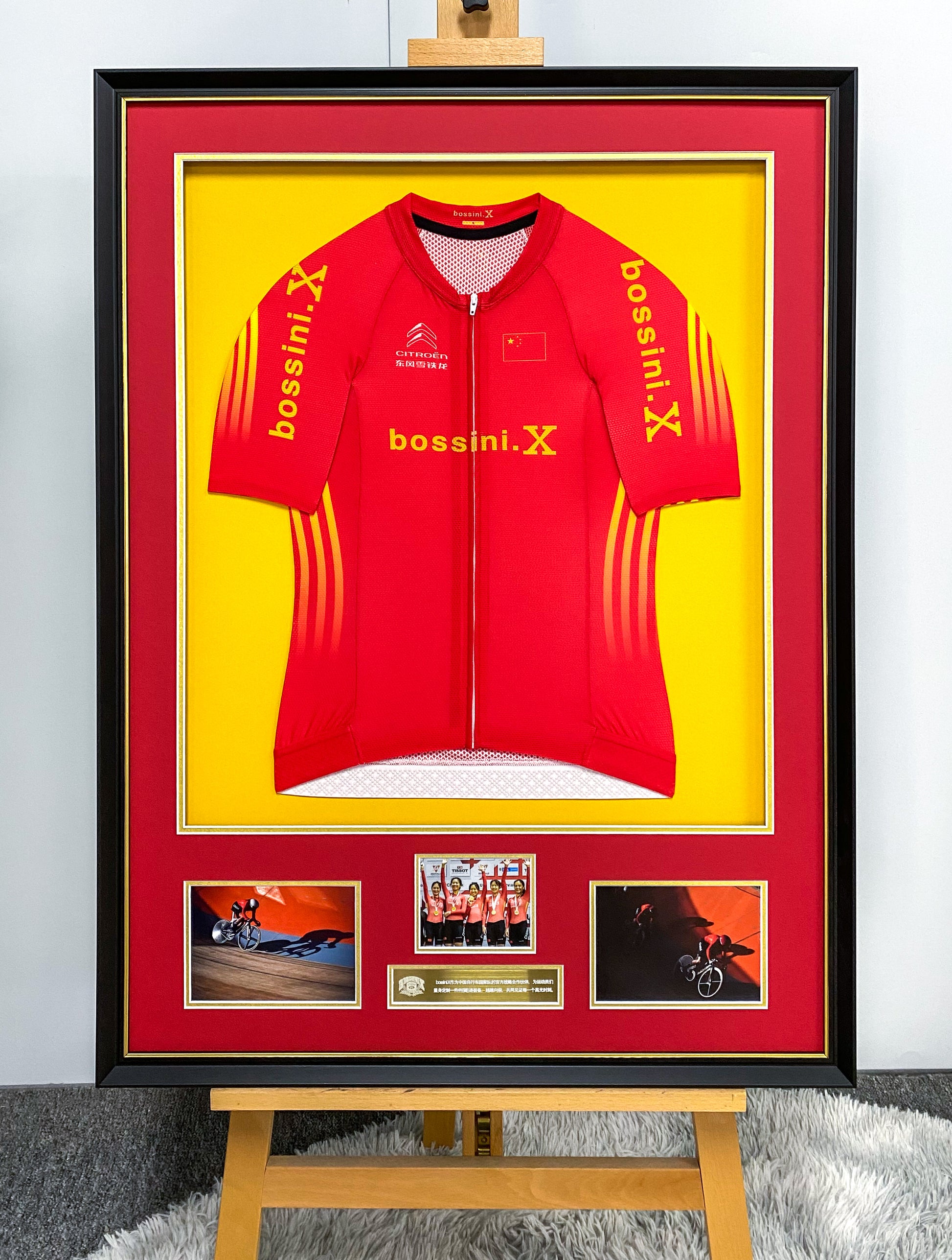Cycling clothes wear Autographed Jersey with Standard Design Framed 000062