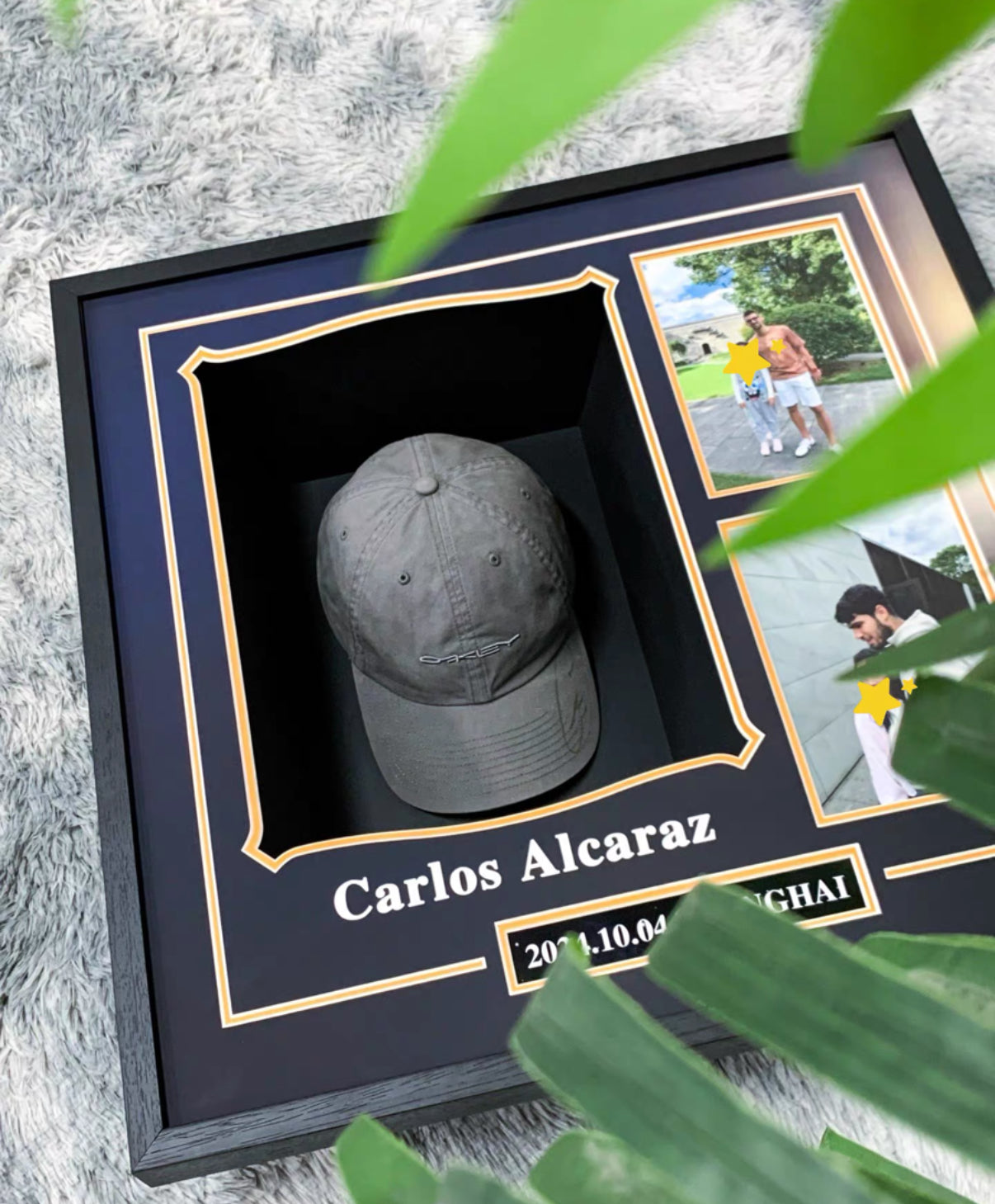 Carlos Alcaraz hat Sentimental Item with Personalized Custom Design Framed000025