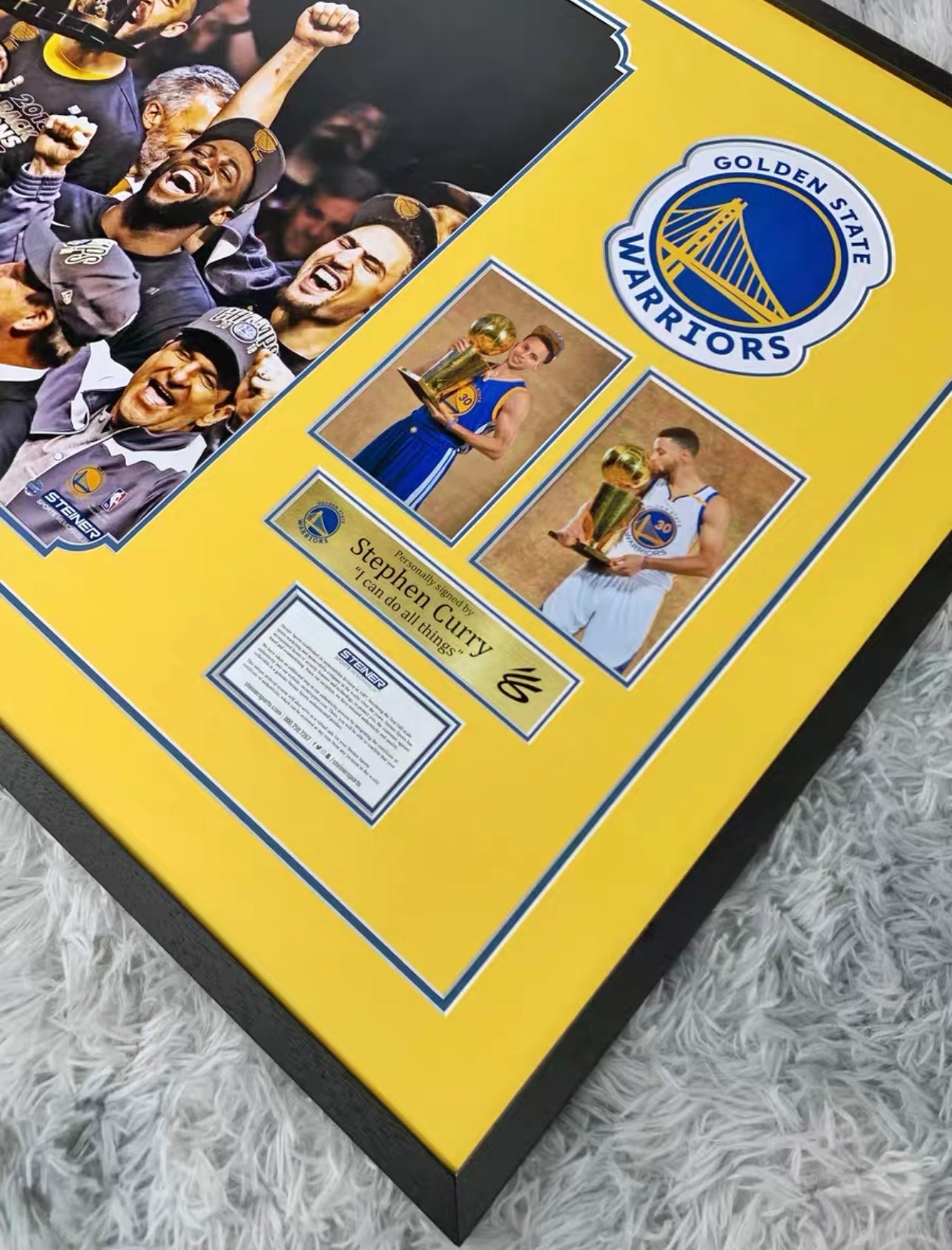 Stephen Curry Poster with Personalized Custom Design Framed 000050