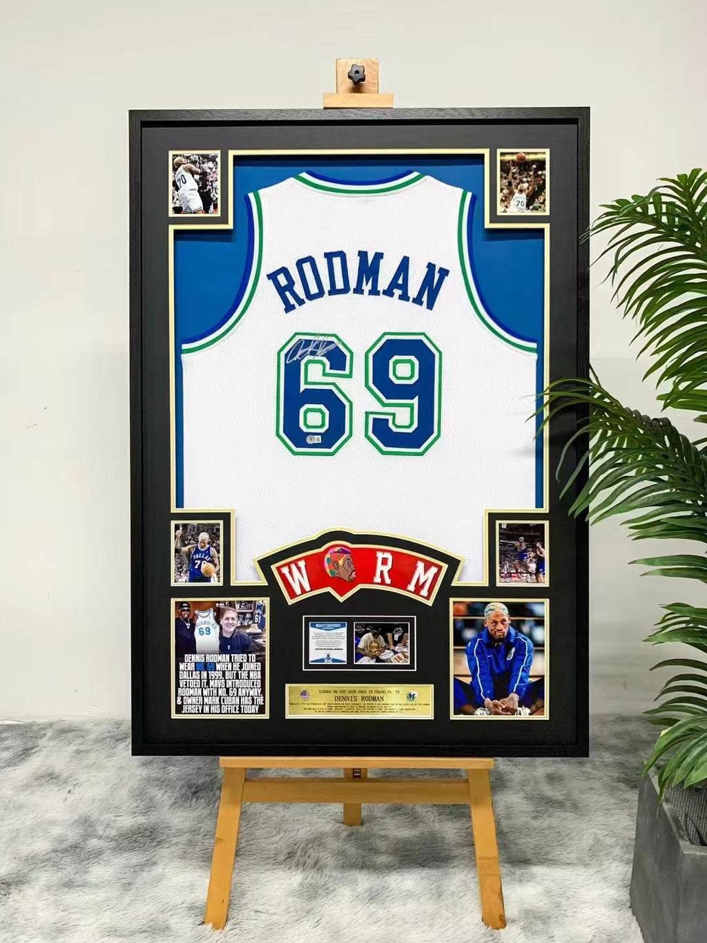 Dennis Rodman Dallas Mavericks Jersey Framing   000016