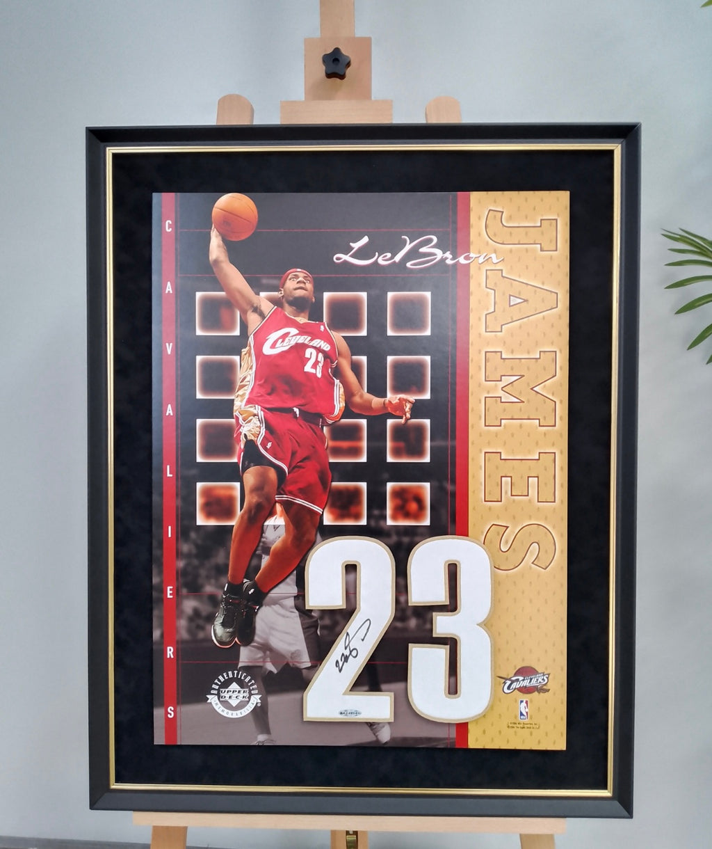 LeBron James Poster with Personalized Custom Design Framed 000039