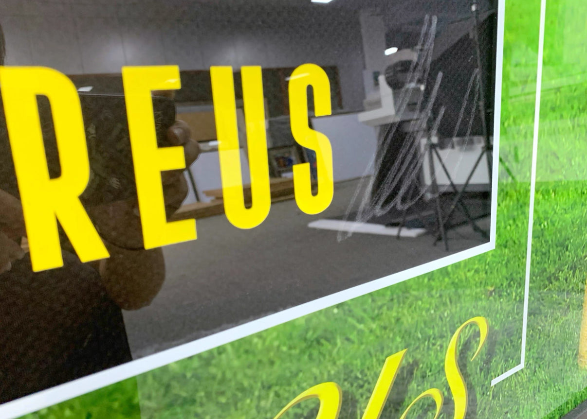Borussia Dortmund Marco Reus Autographed Jersey with Personalized Custom Design Framed 00002