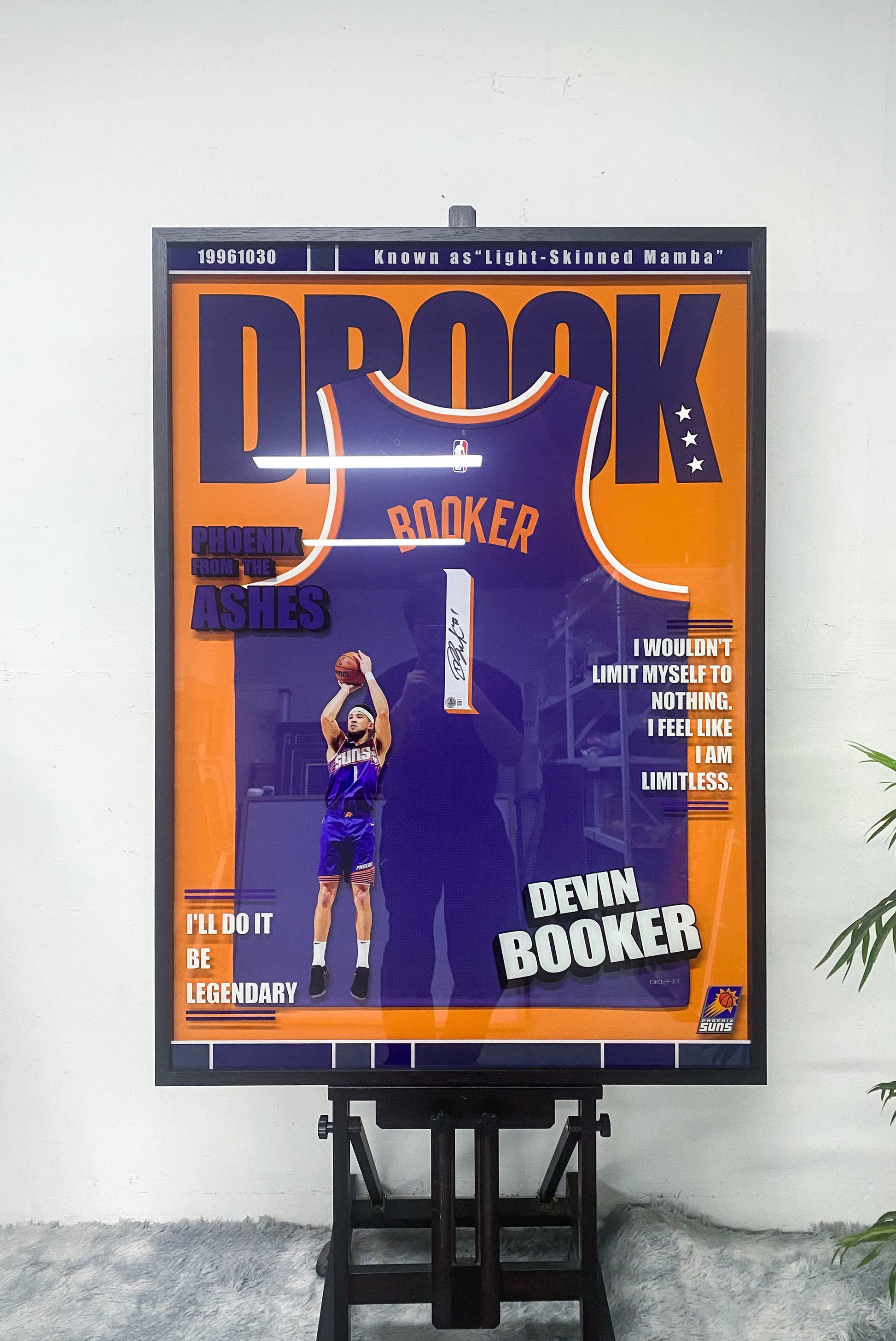 Devin Booker Phoenix Suns Jersey Framing 00061