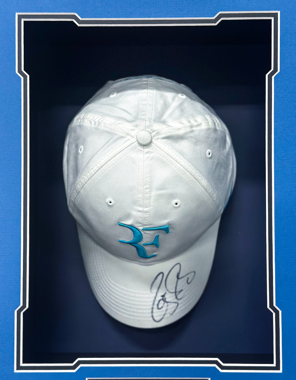 Roger Federer # Novak Djokovic Hat Custom Framing 000205