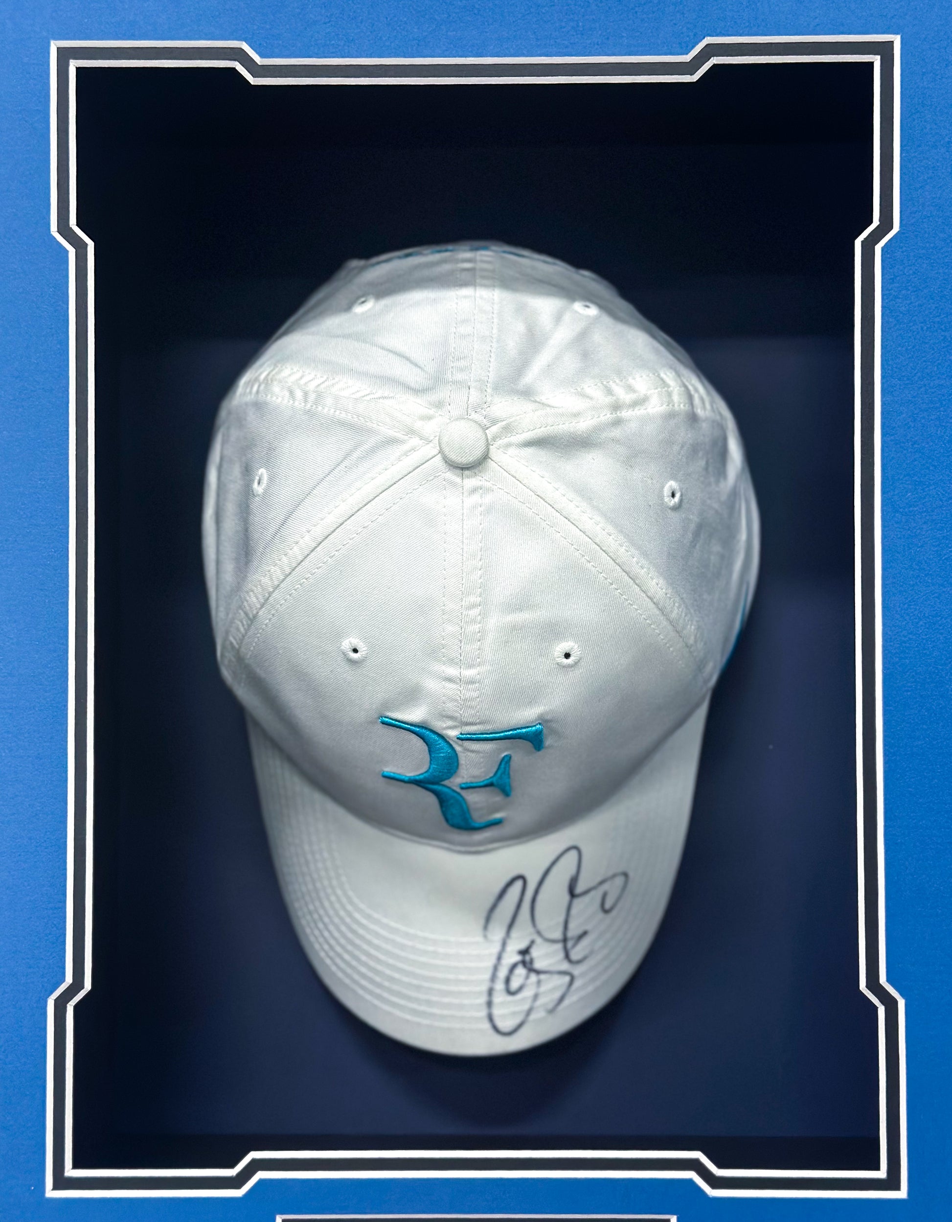 Roger Federer # Novak Djokovic Hat Custom Framing 000205