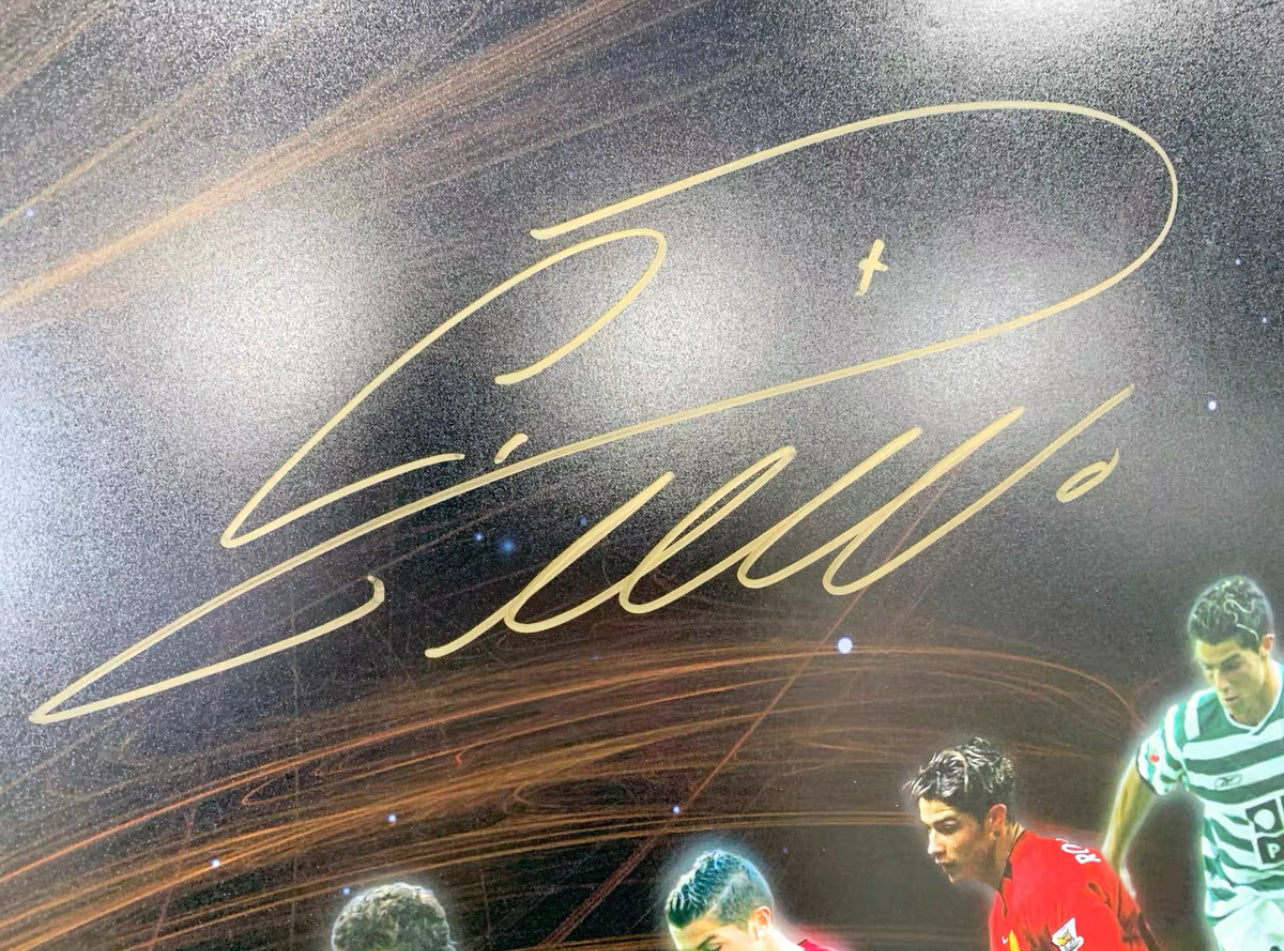 Cristiano Ronaldo Poster with Personalized Custom Design Framed 0000106