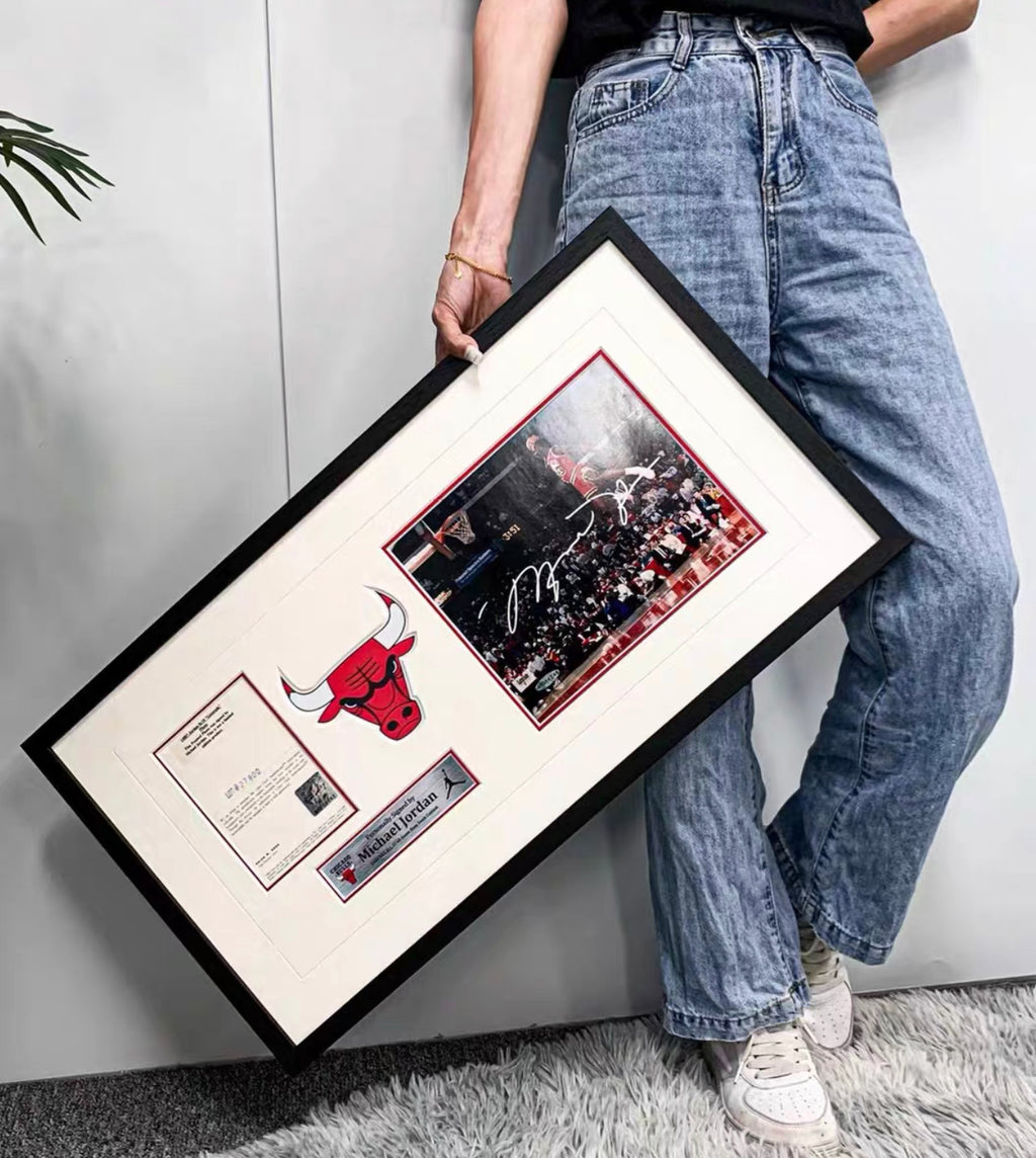Michael Jordan Poster with Personalized Custom Design Framed 000080