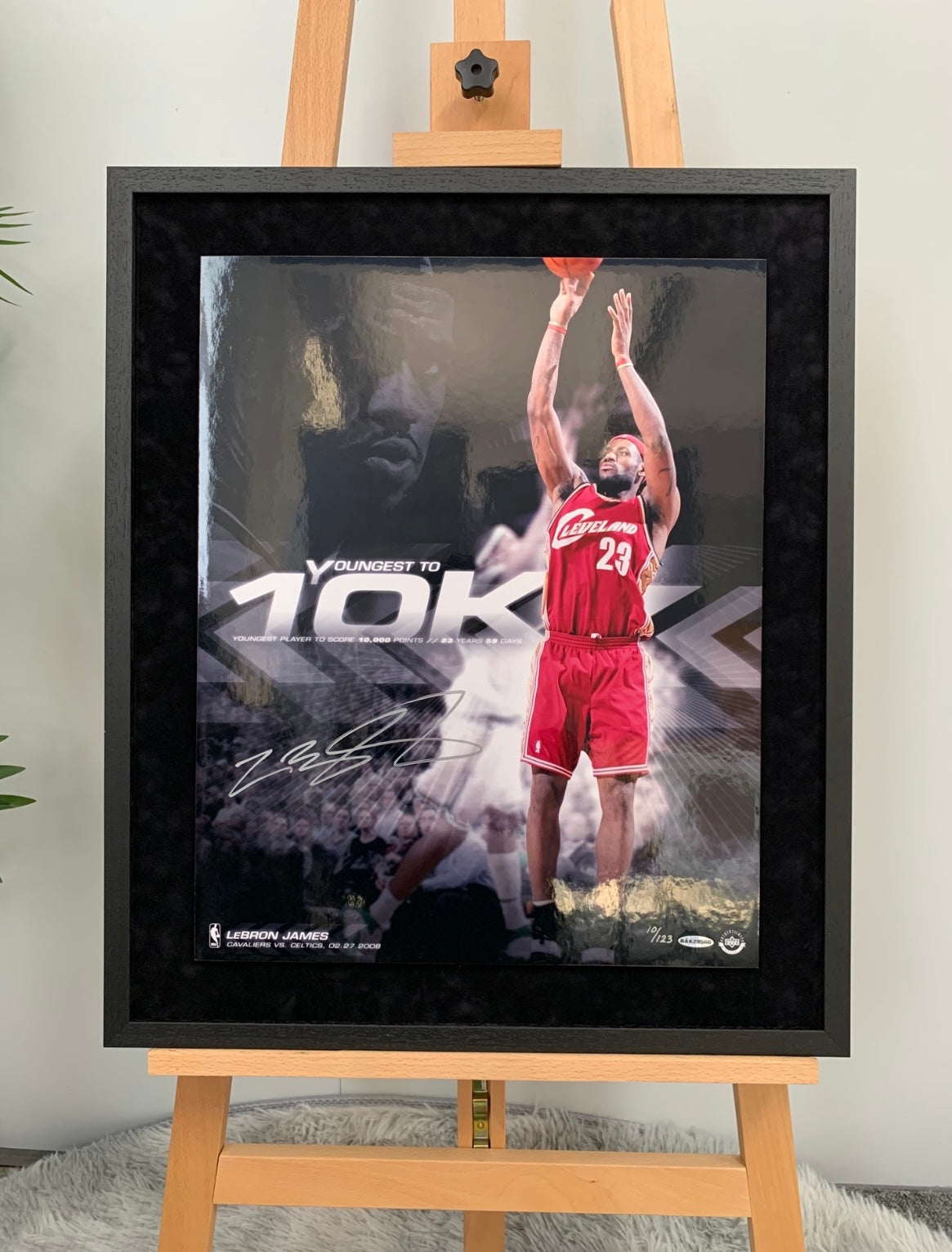 LeBron James Poster with Personalized Custom Design Framed 000048