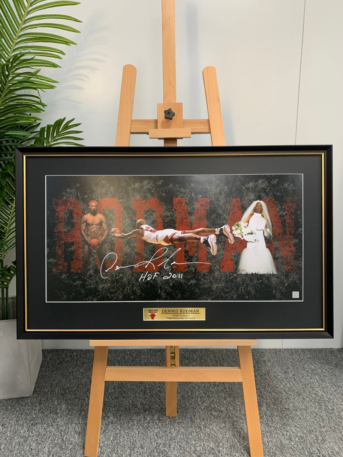 DENNIS RODMAN Poster with Personalized Custom Design Framed 000070
