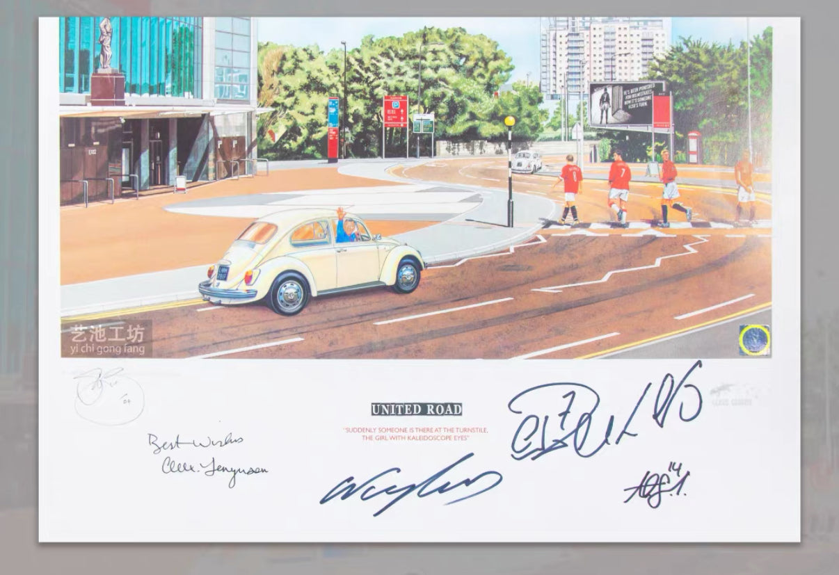 Manchester United Poster with Personalized Custom Design Framed 00007