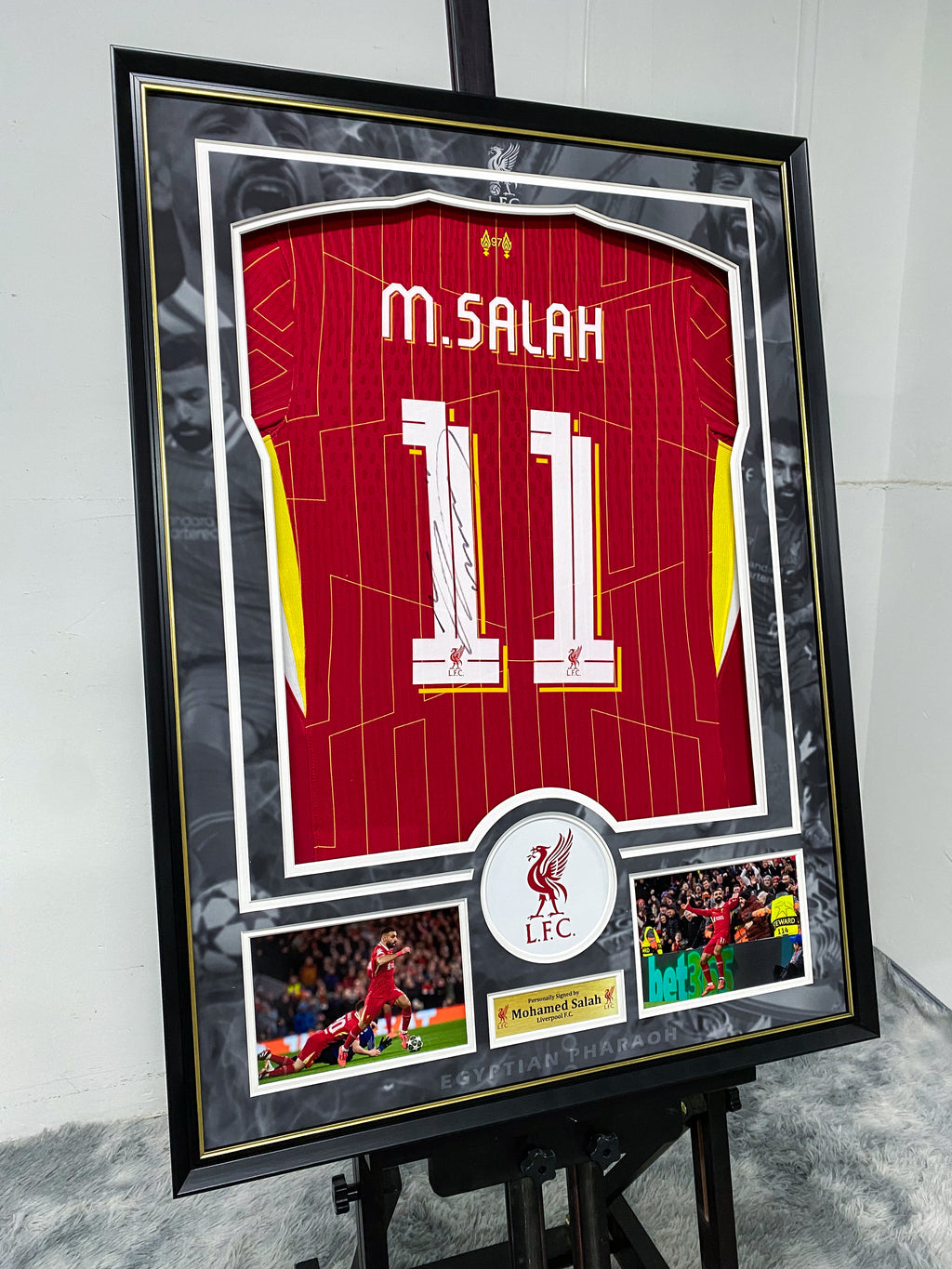 Mohamed Salah Liverpool FC Jersey Framing  00060