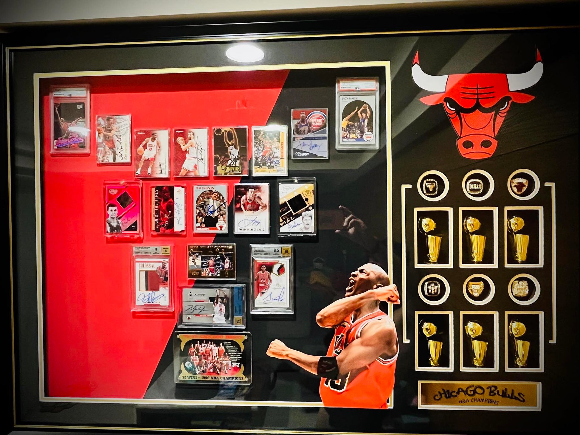Michael Jordan Trading Card with Personalized Custom Design Framed 00010