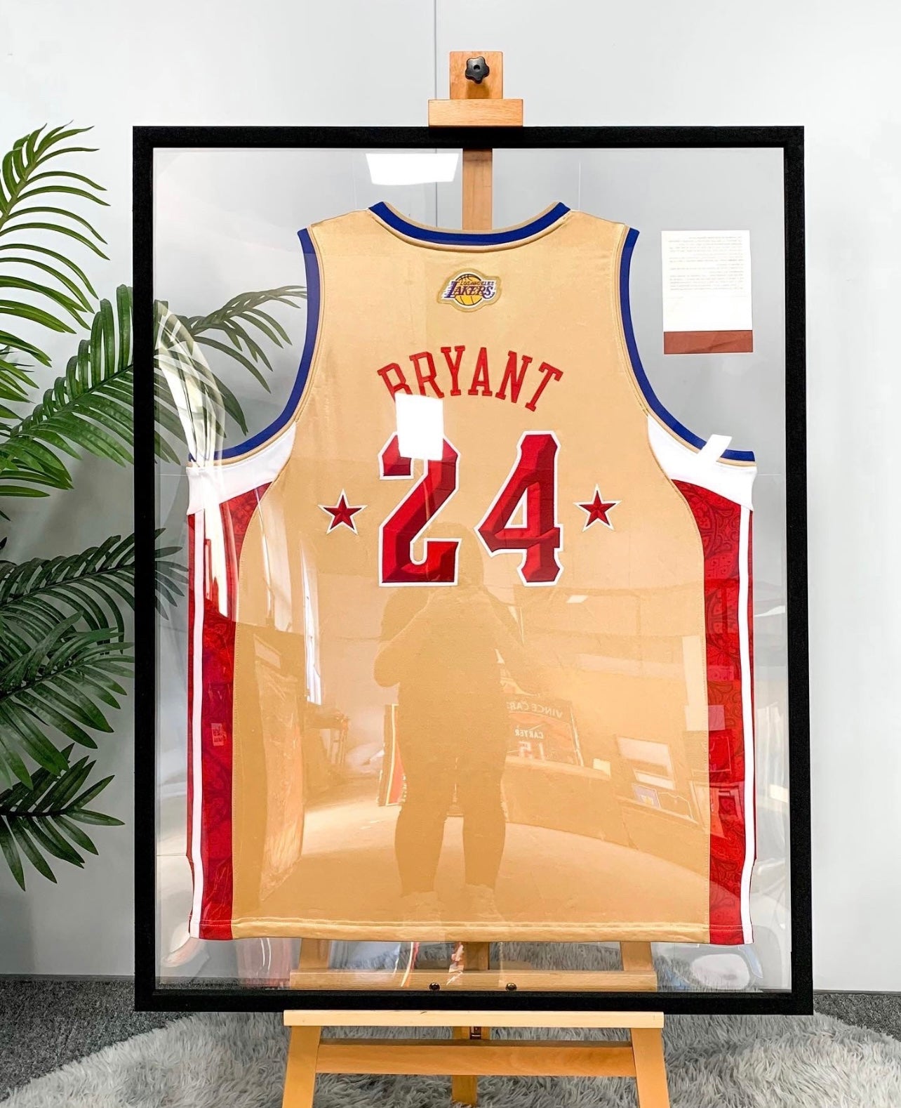 ALL STAR Kobe Bryant Autographed Jersey with Personalized Custom Design Framed 000066