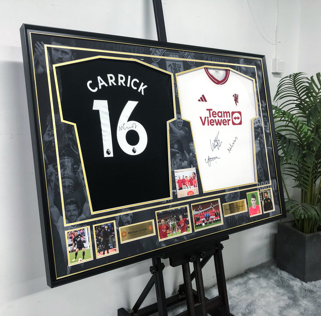 Michael Carrick & Michael Brown Manchester United Jersey Framing  00098
