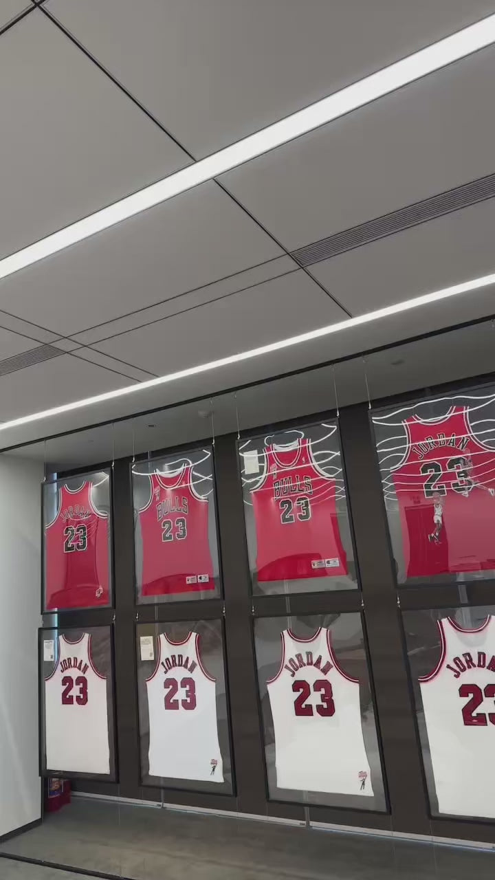 Chicago Bulls Michael Jordan Autographed Jersey with Personalized Custom Design Framed 00004